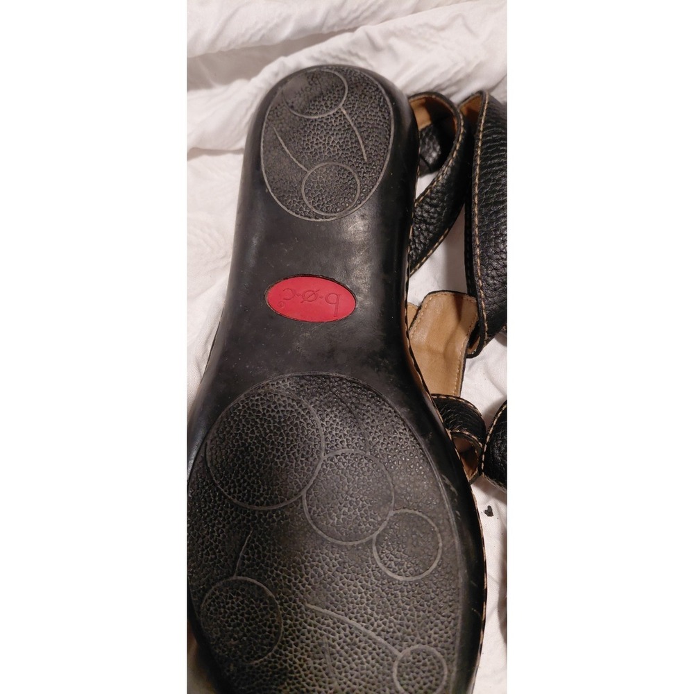 B.O.C. (Born Concept) brand strappy leather slingback sandals black Sz 9 Classic - Picture 10 of 10